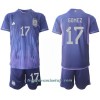 Conjunto (Camiseta+Pantalón Corto) Argentina Alejandro Gomez 17 Segunda Equipación Mundial 2022 - Niño